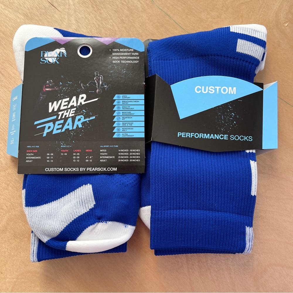 Pearsox Youth Blue Performance Socks